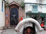 Kathmandu Swayambhunath 36 Statues Of Mahakala, Dipankara Buddha, Hanuman In Northwest Part Of Swayambunath 